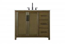  VF29542HO - 42 Inch Single Bathroom Vanity In Hazel Oak