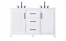  VF29554DWH - 54 Inch Double Bathroom Vanity In White