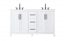  VF29560DWH - 60 Inch Double Bathroom Vanity In White