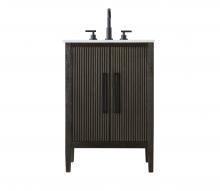  VF29624CO - 24 inch Single Bathroom Vanity in Chocolate Oak