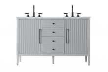  VF29654DGR - 54 inch Double Bathroom Vanity in Grey