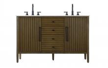  VF29654DHO - 54 inch Double Bathroom Vanity in Hazel Oak