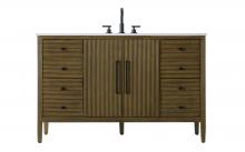  VF29654HO - 54 inch Single Bathroom Vanity in Hazel Oak