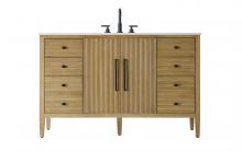  VF29654LO - 54 inch Single Bathroom Vanity in Linen Oak