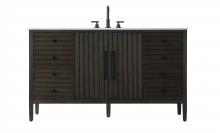  VF29660CO - 60 inch Single Bathroom Vanity inChocolate Oak