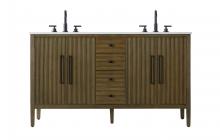  VF29660DHO - 60 inch Double Bathroom Vanity in Hazel Oak