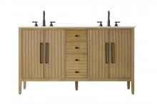  VF29660DLO - 60 inch Double Bathroom Vanity in Linen Oak