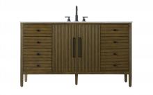  VF29660HO - 60 inch Single Bathroom Vanity in Hazel Oak