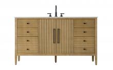  VF29660LO - 60 inch Single Bathroom Vanity in Linen Oak