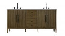  VF29672DHO - 72  inch Double Bathroom Vanity in Hazel Oak