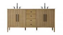  VF29672DLO - 72  inch Double Bathroom Vanity in Linen Oak