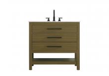  VF60536MCB - 36 inch Single Bathroom Vanity in Chestnut Brown