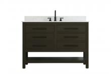  VF60548MMB-BS - 48 inch Single Bathroom Vanity in Mocha Brown with backsplash