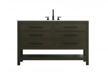  VF60554MMB - 54 inch Single Bathroom Vanity in Mocha Brown