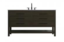  VF60560MMB - 60 inch Single Bathroom Vanity in Mocha Brown