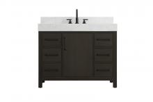  VF60642MMB-BS - 42 inch Single Bathroom Vanity In Mocha Brown with backsplash