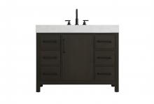  VF60642MMB - 42 inch Single Bathroom Vanity In Mocha Brown