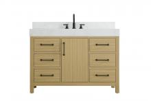  VF60648MHB-BS - 48 inch Single Bathroom Vanity In Honey Brown with backsplash