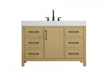  VF60648MHB - 48 inch Single Bathroom Vanity In Honey Brown