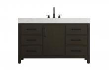  VF60654MMB - 54 inch Single Bathroom Vanity In Mocha Brown