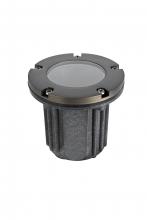  W121-DB - Outdoor 12V Cast Brass well light 5.25 inch Wide x 6.75 inch High in Dark Bronze