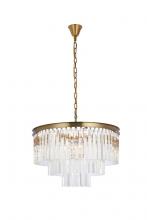  1201D26SG/RC - Sydney 26 Inch Round Crystal Chandelier in Satin Gold