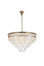  1201D44SG/RC - Sydney 44 Inch Round Crystal Chandelier in Satin Gold