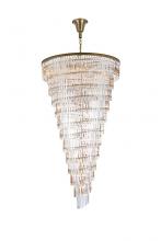  1201SR48SG/RC - Sydney 48 Inch Spiral Crystal Chandelier in Satin Gold