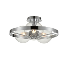  DVP27011CH-CL - Courcelette 3 Light Semi-Flush Mount