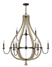  FR40578IRR - Large Open Frame Two Tier Chandelier