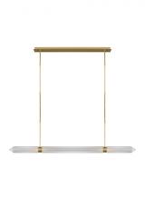 Visual Comfort & Co. Modern Collection AKLS28627BR-277 - Avroko Langston 1-light dimmable LED extra large linear chandelier with plated brass finish