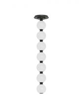  SLPD22630BZR - Sean Lavin Perle 1-light dimmable LED pendant with dark bronze finish and glass shade