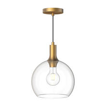  PD506210AGCL - Castilla 10-in Aged Gold/Clear Glass 1 Light Pendant