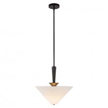  PD497016MBWL - Bridgette 16-in Matte Black/White Linen Socket Pendant