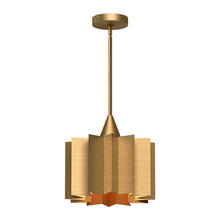  PD528412AG - Plisse 12-in Aged Gold 1 Light Pendant