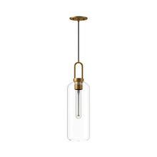  PD401606AGCL - Soji 6-in Aged Gold/Clear Glass 1 Light Pendant