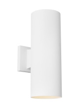 Visual Comfort SLO1152OTW - Outdoor Cylinders Medium Two Light Wall Lantern