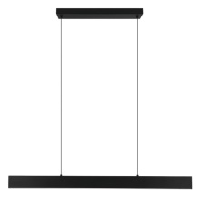 Eglo 206038A - 1 LT Integrated LED Linear Pendant Black Finish & White Diffuser