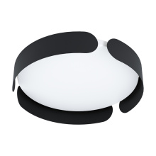 Eglo 99621A - 1 LT Integrated LED Ceiling Light w/ Black Finish & White Acrylic Shade