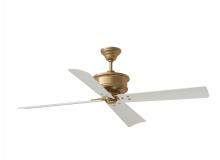  4SBWR56HAB - Subway 56" Indoor/Outdoor Antique Brass Ceiling Fan with Handheld Remote Control